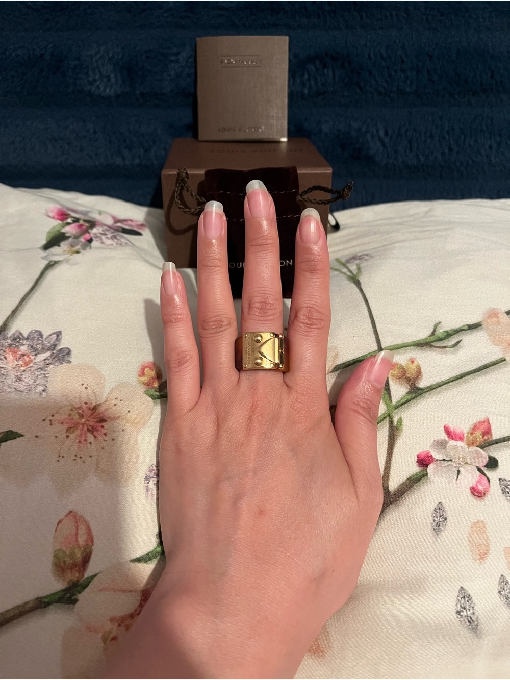 Louis Vuitton Resin Statement Ring with Monogram Accent